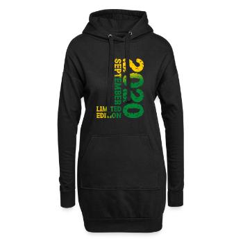 2020 Septembre Édition Limitée 3ème Décoration Anniversaire - Sweat-shirt à capuche long Femme - noir - Devant