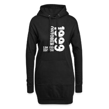 1999 Oktober Limited Edition 24. Geburtstag Deko - Hoodie-Kleid - Schwarz - Vorne