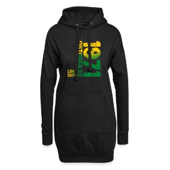 1971 Oktober Limited Edition 52. Geburtstag Deko - Hoodie-Kleid - Schwarz - Vorne