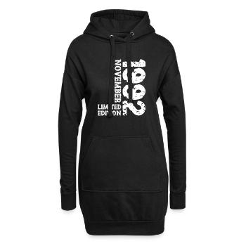 1992 November Limited Edition 31. Geburtstag Deko - Hoodie-Kleid - Schwarz - Vorne