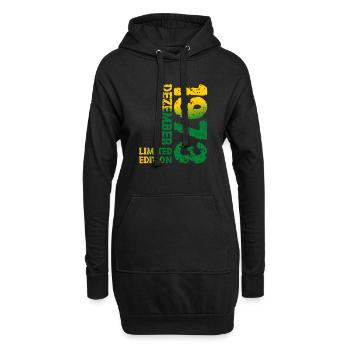 1973 décembre Limited Edition 50e anniversaire décoration - Sweat-shirt à capuche long Femme - noir - Devant