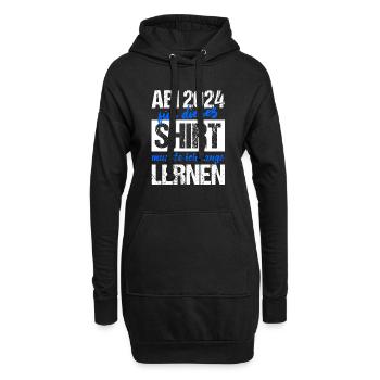 Abi 2024 Für Dieses Shirt Musste Ich Lange Lernen - Hoodie-Kleid - Schwarz - Vorne