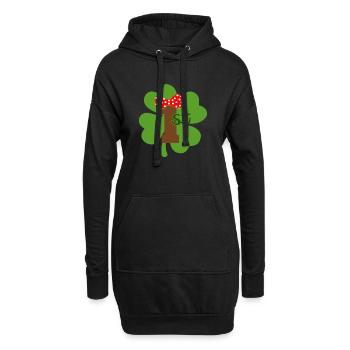 Accessoires de la Saint-Patrick, décoration de Shamrock d'irlande - Sweat-shirt à capuche long Femme - noir - Devant