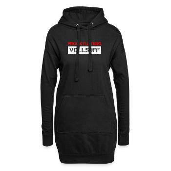 Bier Saufen Shirt Damen Herren Feiern Partnerlook - Hoodie-Kleid - Schwarz - Vorne