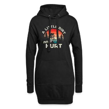 Mountainbike Downhill Fahrrad Radfahrer - Hoodie-Kleid - Schwarz - Vorne