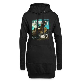 Legendär seit 1990 - Hoodie-Kleid - Schwarz - Vorne