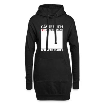 11ème anniversaire fille 11 ans garçons cadeau - Sweat-shirt à capuche long Femme - noir - Devant