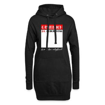 24e anniversaire femmes 24 ans hommes cadeau - Sweat-shirt à capuche long Femme - noir - Devant