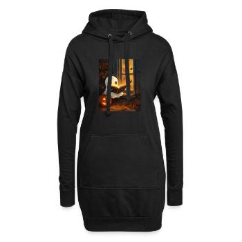Cadeau d’Halloween Femmes Hommes Enfants Décoration - Sweat-shirt à capuche long Femme - noir - Devant