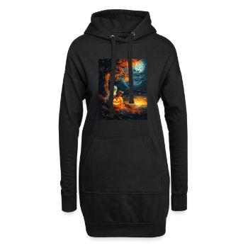 Cadeau d’Halloween Femmes Hommes Enfants Décoration - Sweat-shirt à capuche long Femme - noir - Devant