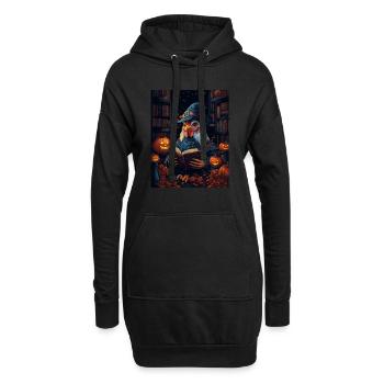 Cadeau d’Halloween Femmes Coq Hommes Enfants Décoration - Sweat-shirt à capuche long Femme - noir - Devant
