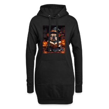 Halloween Cadeau Femmes Chien Hommes Enfants Décoration - Sweat-shirt à capuche long Femme - noir - Devant