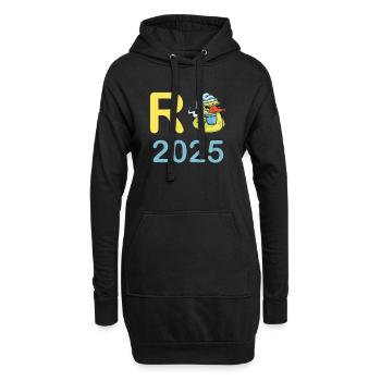 Ente Rente 2025 Pension Ruhestand Opa Oma Rentner - Hoodie-Kleid - Schwarz - Vorne