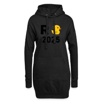 Ente Rente 2025 Pension Ruhestand Opa Oma Rentner - Hoodie-Kleid - Schwarz - Vorne
