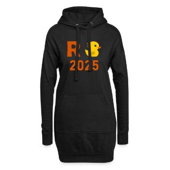 Canard Pension 2025 Pension Retraite Grand-père Mamie Retraité - Sweat-shirt à capuche long Femme - noir - Devant