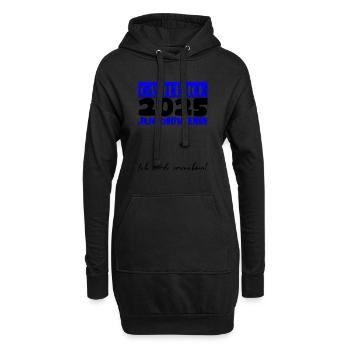 Jugendweihe 2025 Gästebuch Geschenk Mädchen Jungen - Hoodie-Kleid - Schwarz - Vorne