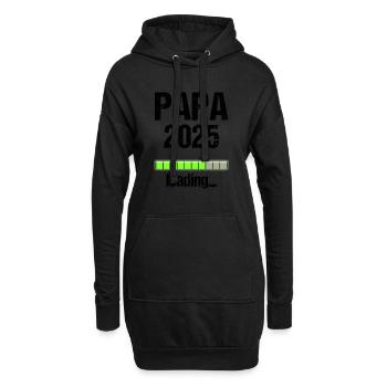 Papa 2025 Geschenk Männer Herren Vater Schwanger - Hoodie-Kleid - Schwarz - Vorne
