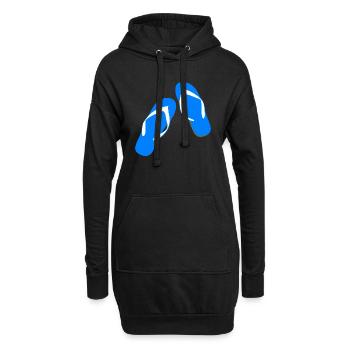 beach strand summer sommer vacation urlaub300 - Hoodie-Kleid - Schwarz - Vorne