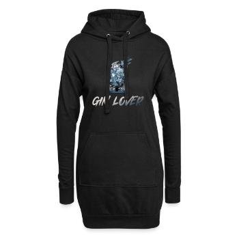 Gin Lover ein Drink geht immer - Hoodie-Kleid - Schwarz - Vorne
