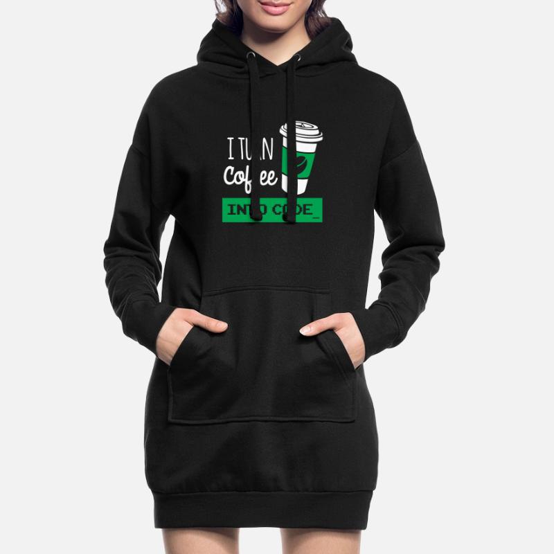 I turn coffee into developer code Hoodie Dress