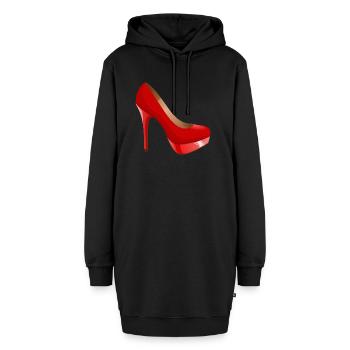 schuhe highheels schoes flipflops boots stiefel38 - Hoodie-Kleid - Schwarz - Vorne - AI Model Female 172 light (172cm)