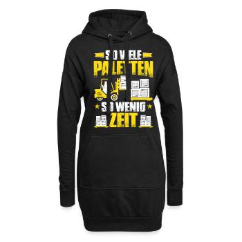 Staplerfahrer Gabelstaplerfahrer Gabelstapler - Hoodie-Kleid - Schwarz - Vorne