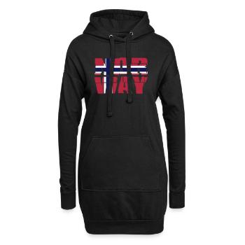 Norway Flag - Sweat-shirt à capuche long Femme - noir - Devant