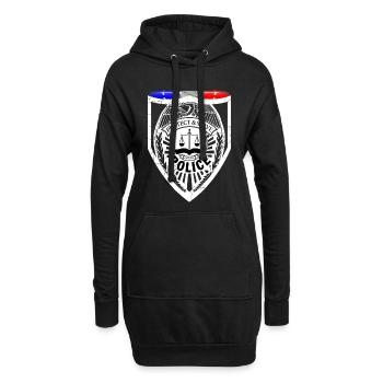 Polizist - Hoodie-Kleid - Schwarz - Vorne