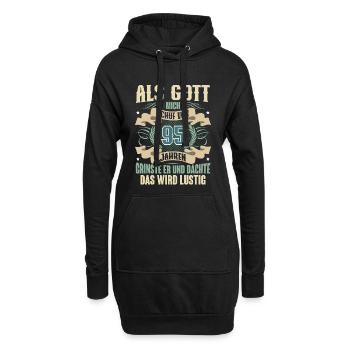 95. Geburtstag Als Gott Mich Schuf Vor - Hoodie-Kleid - Schwarz - Vorne
