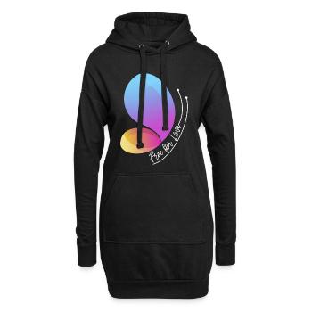 Free Through Love Gradient Butterfly - Hoodie Dress - black - Front