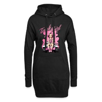 Tank Girl - Sweat-shirt à capuche long Femme - noir - Devant