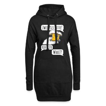 Bier bestellen ist nicht einfach! Pils oder Pilz? - Hoodie-Kleid - Schwarz - Vorne