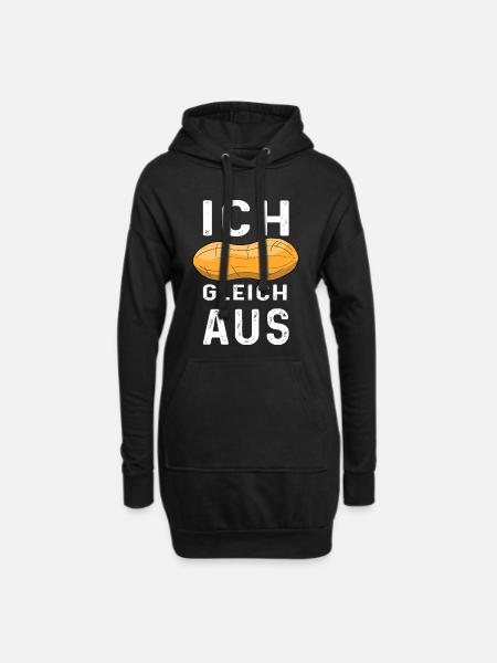 Peanut motif with humorous text - Hoodie Dress - black