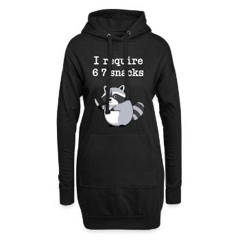 6-7 Refroidisseur de mèmes Internet 6 7 Raton laveur - Sweat-shirt à capuche long Femme - noir - Devant