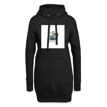 Quantenvogel-Lesen im Sessel - Hoodie-Kleid - Schwarz - Vorne