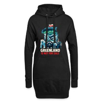 Cadeau du drapeau du t-shirt Pas à vendre du Groenland - Sweat-shirt à capuche long Femme - noir - Devant