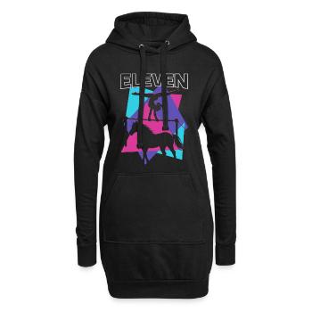 Don de gymnaste de saut pour le 11e anniversaire des chevaux - Sweat-shirt à capuche long Femme - noir - Devant