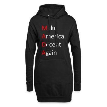 Make_America_Decent_Again - Sweat-shirt à capuche long Femme - noir - Devant