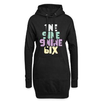 Millésime 1996 - Sweat-shirt à capuche long Femme - noir - Devant