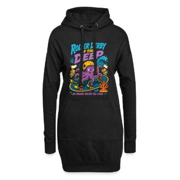 Roller Derby des Grands Fonds - Sweat-shirt à capuche long Femme - noir - Devant