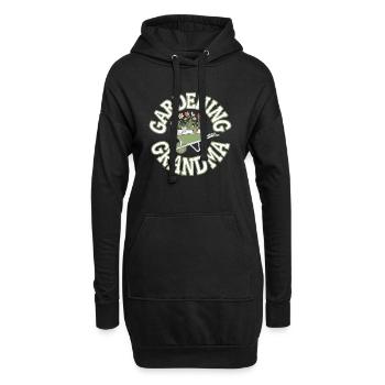 Granny Gardening Garden Gardener Plants - Hoodie Dress - black - Front