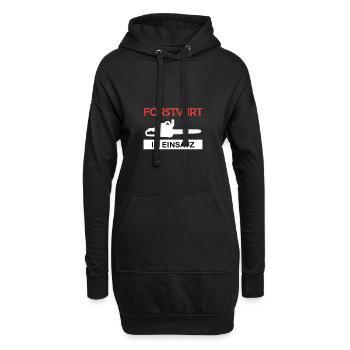 Forstwirt im Einsatz Waldarbeiter Forstarbeiter - Hoodie-Kleid - Schwarz - Vorne