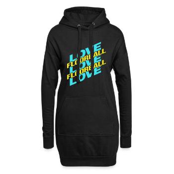 Floorball Floorballspieler floorball-love - Hoodie-Kleid - Schwarz - Vorne