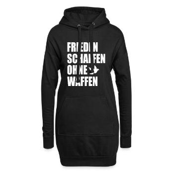 Frieden schaffen ohne waffen - Hoodie-Kleid - Schwarz - Vorne