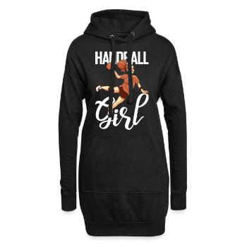 Joueur de handball Handball Outfit Handball Joueur de handball - Sweat-shirt à capuche long Femme - noir - Devant