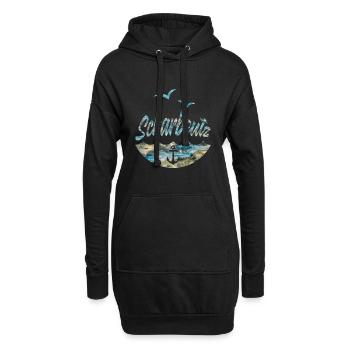 SCHARBEUTZ LOVE MER BALTIQUE - Sweat-shirt à capuche long Femme - noir - Devant