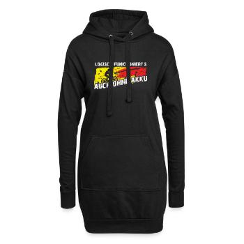 Biken ohne Akku ohne Motor - Hoodie-Kleid - Schwarz - Vorne