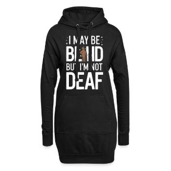Blinde Blindheit Sehbehinderte Menschen - Hoodie-Kleid - Schwarz - Vorne