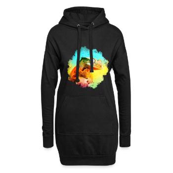 Crested Gecko Reptile Keeper Eidechse Aquarell Des - Hoodie-Kleid - Schwarz - Vorne