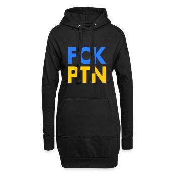 Fck ptn - Hoodie-Kleid - Schwarz - Vorne